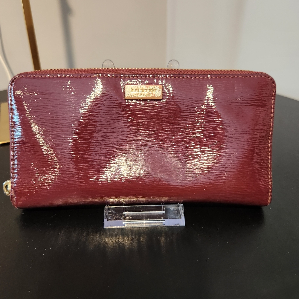 Kate Spade Shiny Burgundy Wallet